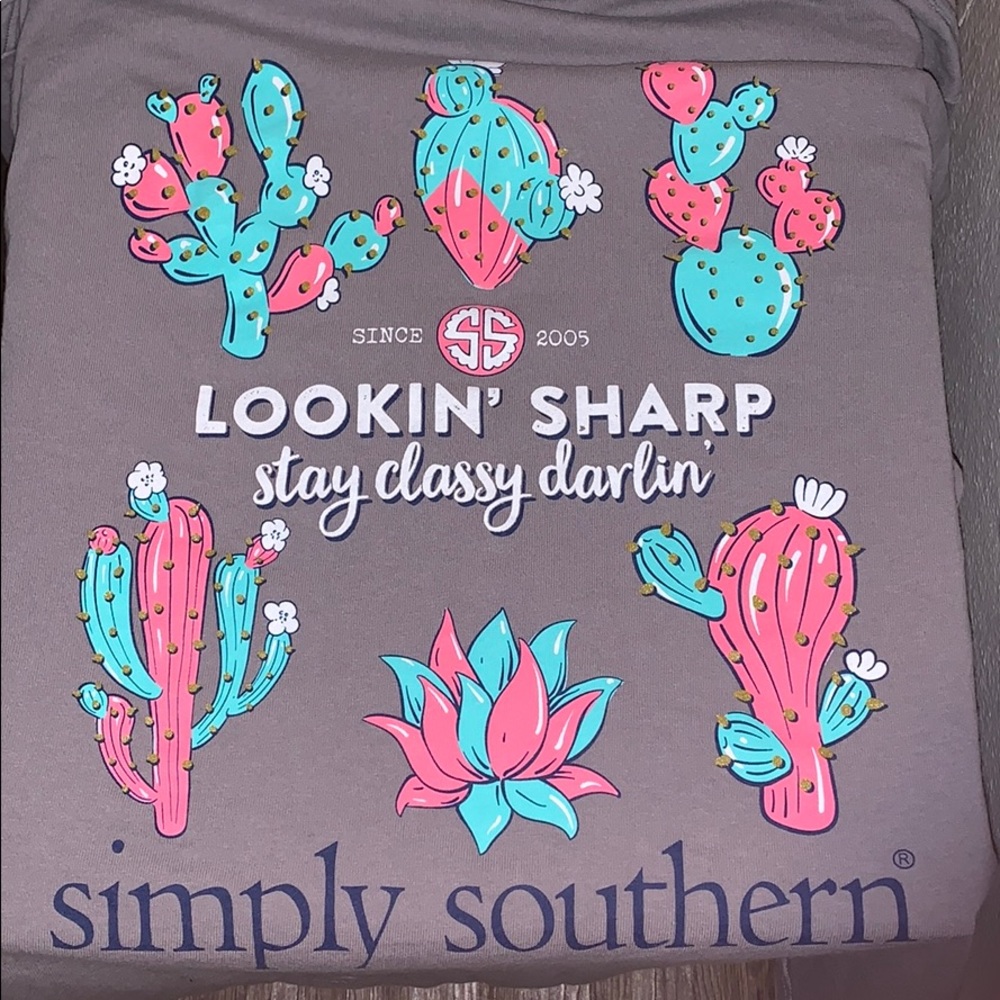Long sleeve Simply southern cactus shirt